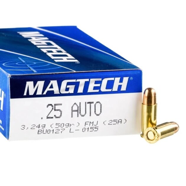 Magtech .25 ACP FMJ 50 Gr X 50 Unidades